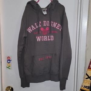 Walt disney world hoodie gray pink